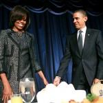 Michelle Obama in a Moschino Coat