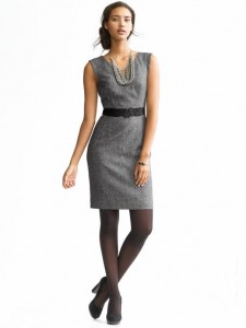 Banana Republic Textured v-neck Lady Dress