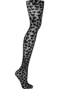 YSL Heart-Print Sheer Tights