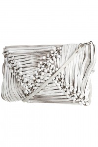 Topshop Slashed Leather Clutch Bag