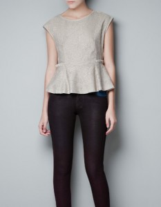 Zara brocade peplum top