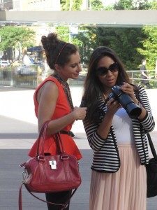 More peplums outside Lincoln Center