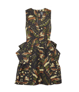 McQ Alexander McQueen Butterfly Camouflage printed cotton-blend twill dress