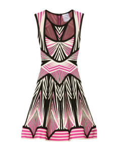 Hervé Léger Cutout stretch-knit dress