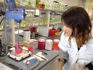 drew in lab