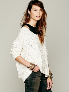 Free People Shaggy Knit Pullover