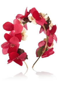 Eugenia Kim Marique velvet and georgette flower crown headband