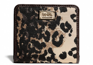 Coach Madison small wallet in ocelot print