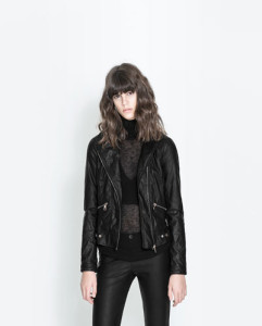 Zara faux leather basic jacket
