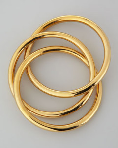 Rebecca Minkoff 18k Gold Plated Interlocking Bangles