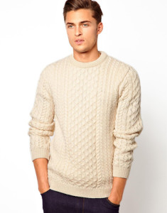 ASOS Cable Sweater In 100% British Wool