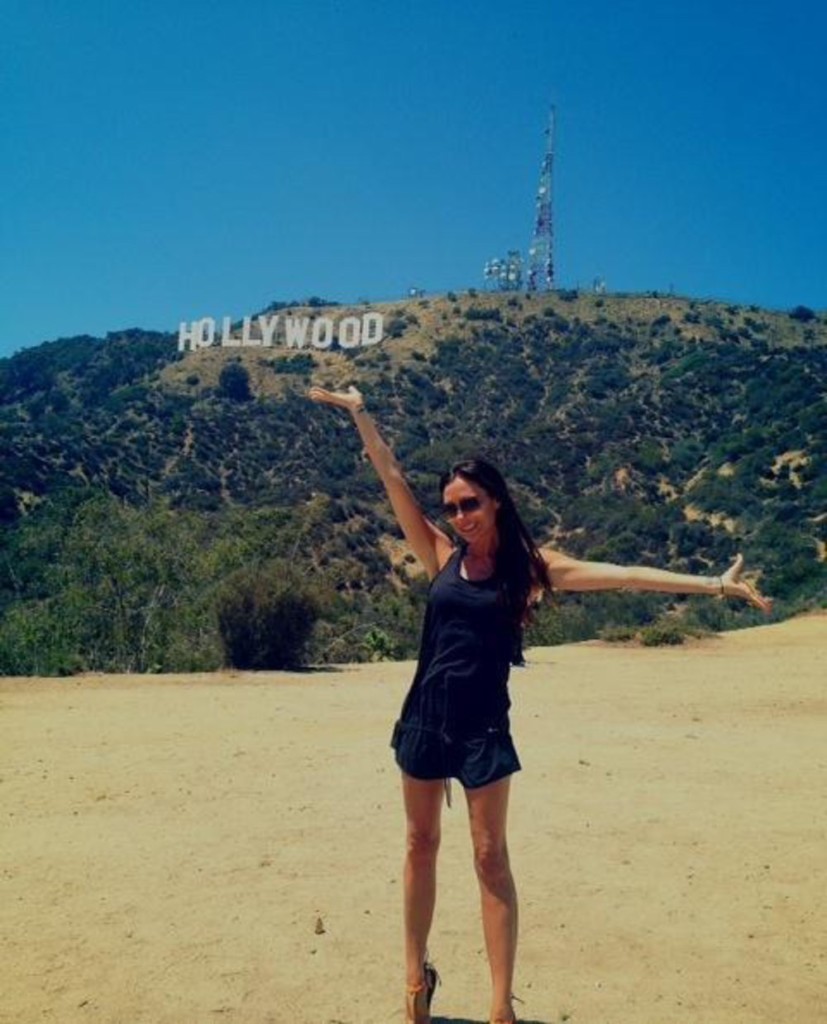 Victoria Beckham at the Hollywood Sign