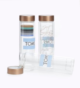 Water bottles from the TOMS for Target collection.