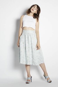 Floral Jacquard Skirt by Joa