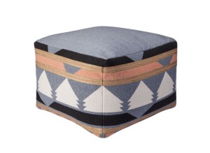 Nate Berkus geometric print pouf