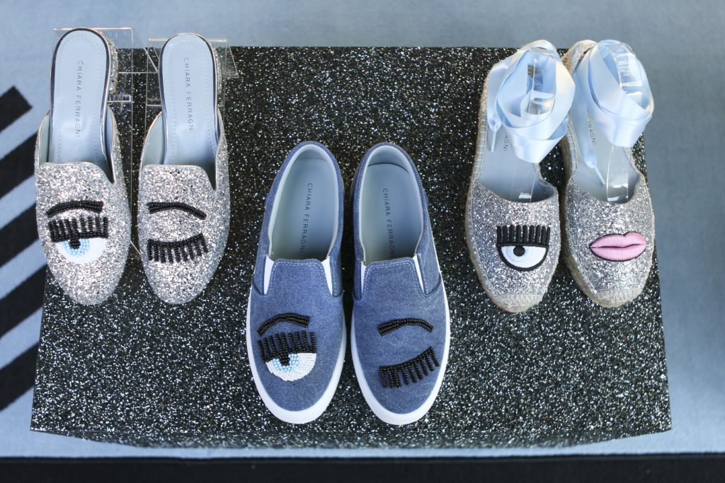 Shoes at the Chiara Ferragni pop-up
